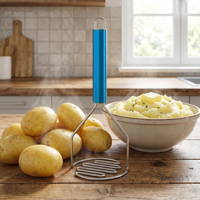 SS Potato Masher with SS Handle TC