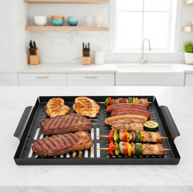 Nonstick 3-Sided Flanged Baking Pan