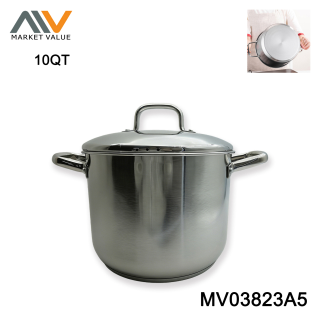 4.25L S/S CASSEROLE WITH GLASS LID,WHEEL CARD