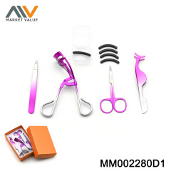 5PCS Eyelash Tweezers Tools in Color Box
