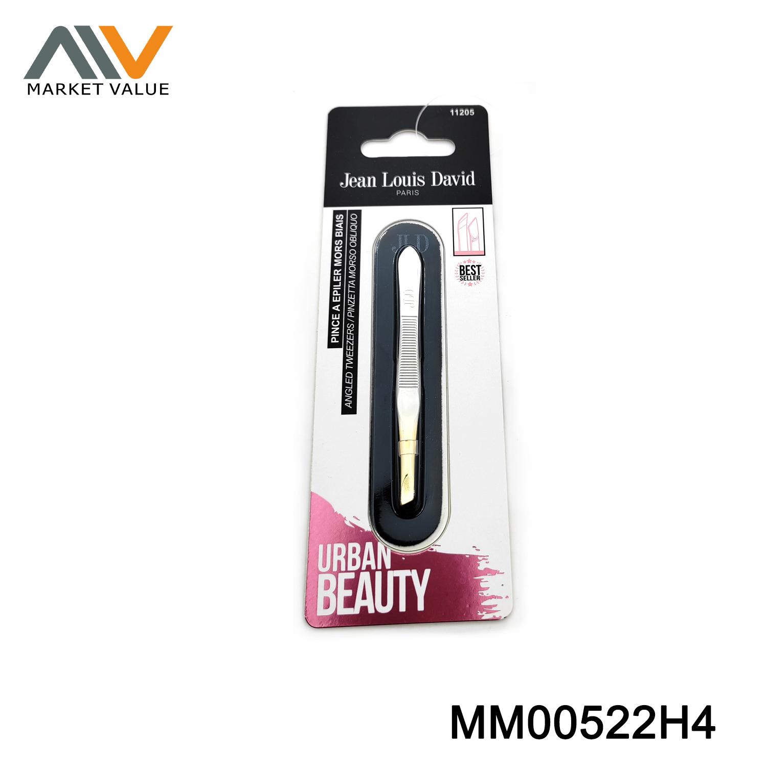3PCS Eyebrow Tweezer With Coated,T/C
