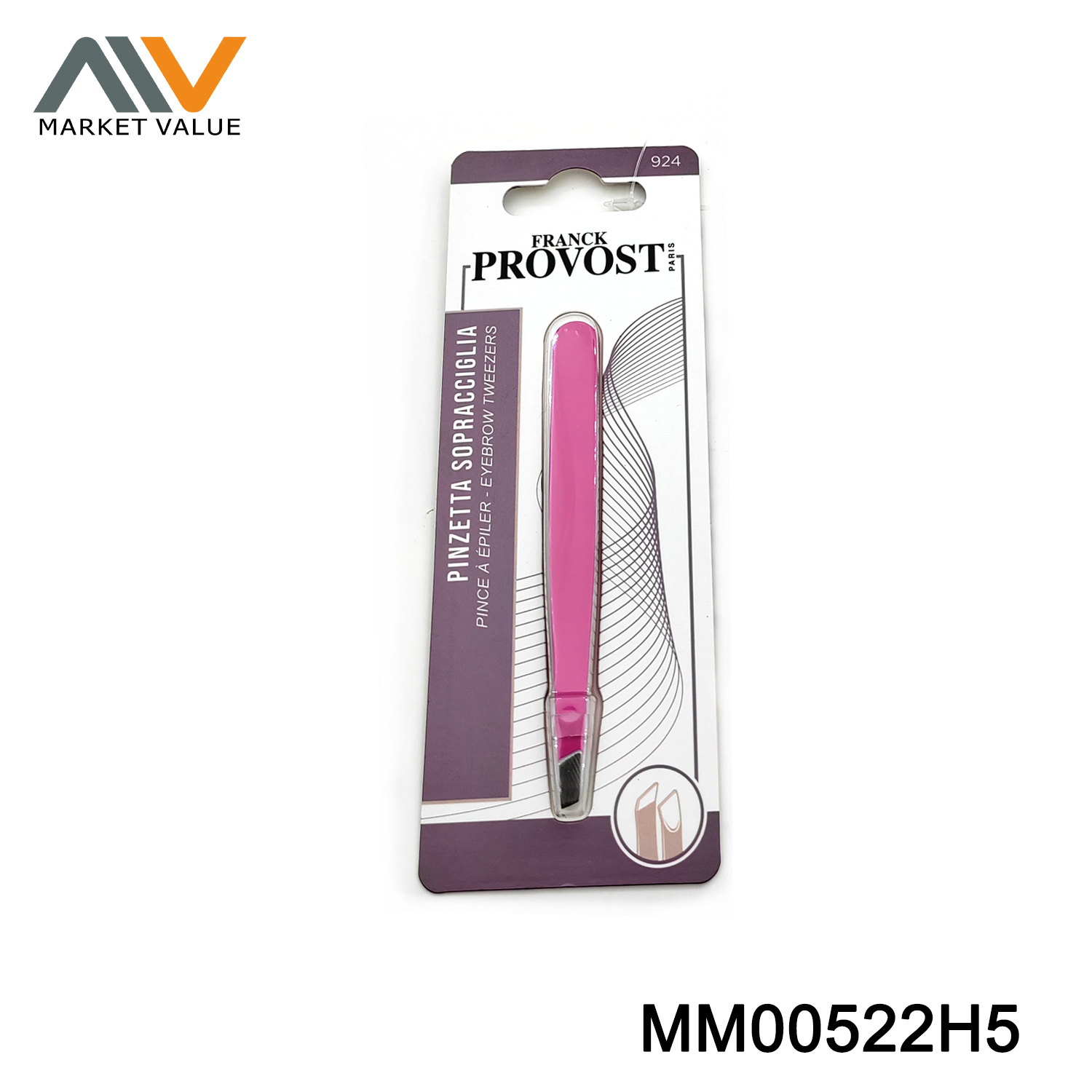 3PCS Eyebrow Tweezer With Coated,T/C
