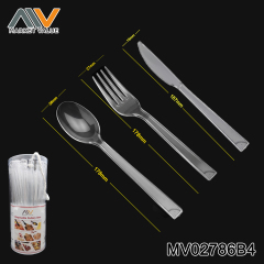 24/36/48/60 PCS 6.5"/7' Lightweight Plastic Spoon/Fork/Knife