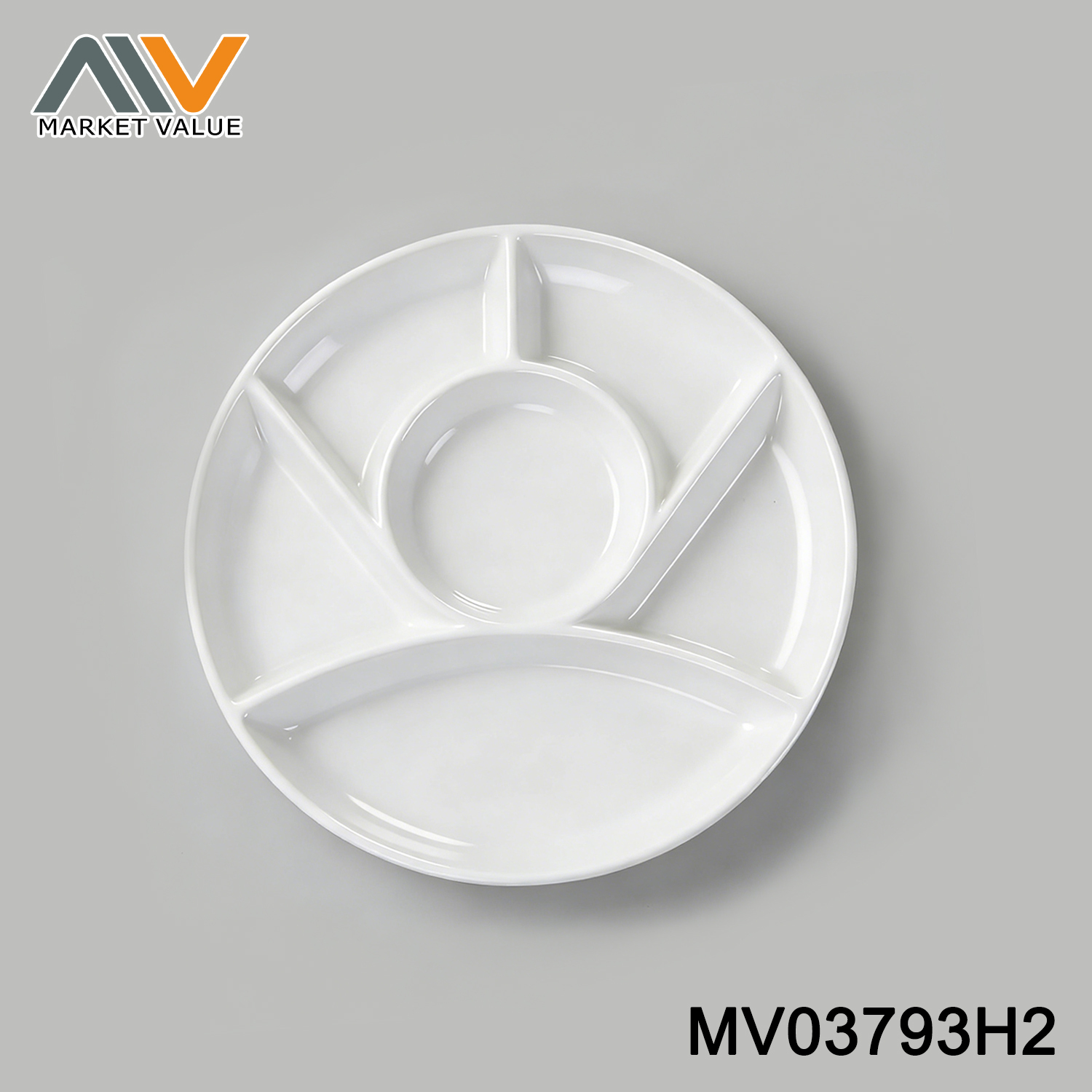 porcelain divided plates with 6 compartments