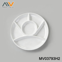 porcelain divided plates with 6 compartments