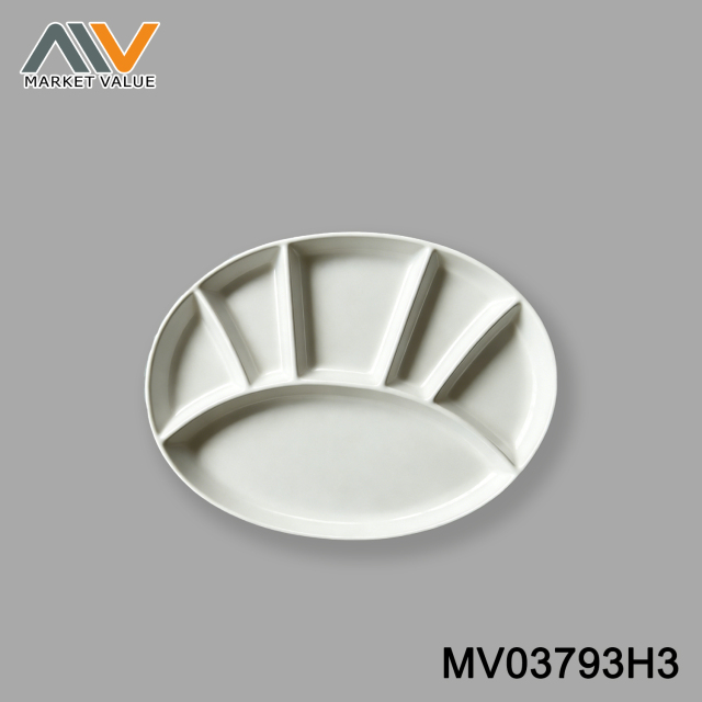 porcelain divided plates with 6 compartments