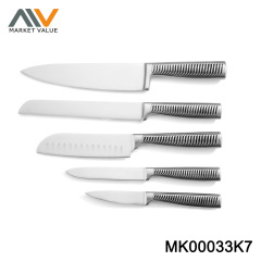 5PK Knife Set With Coated Handle ,DB