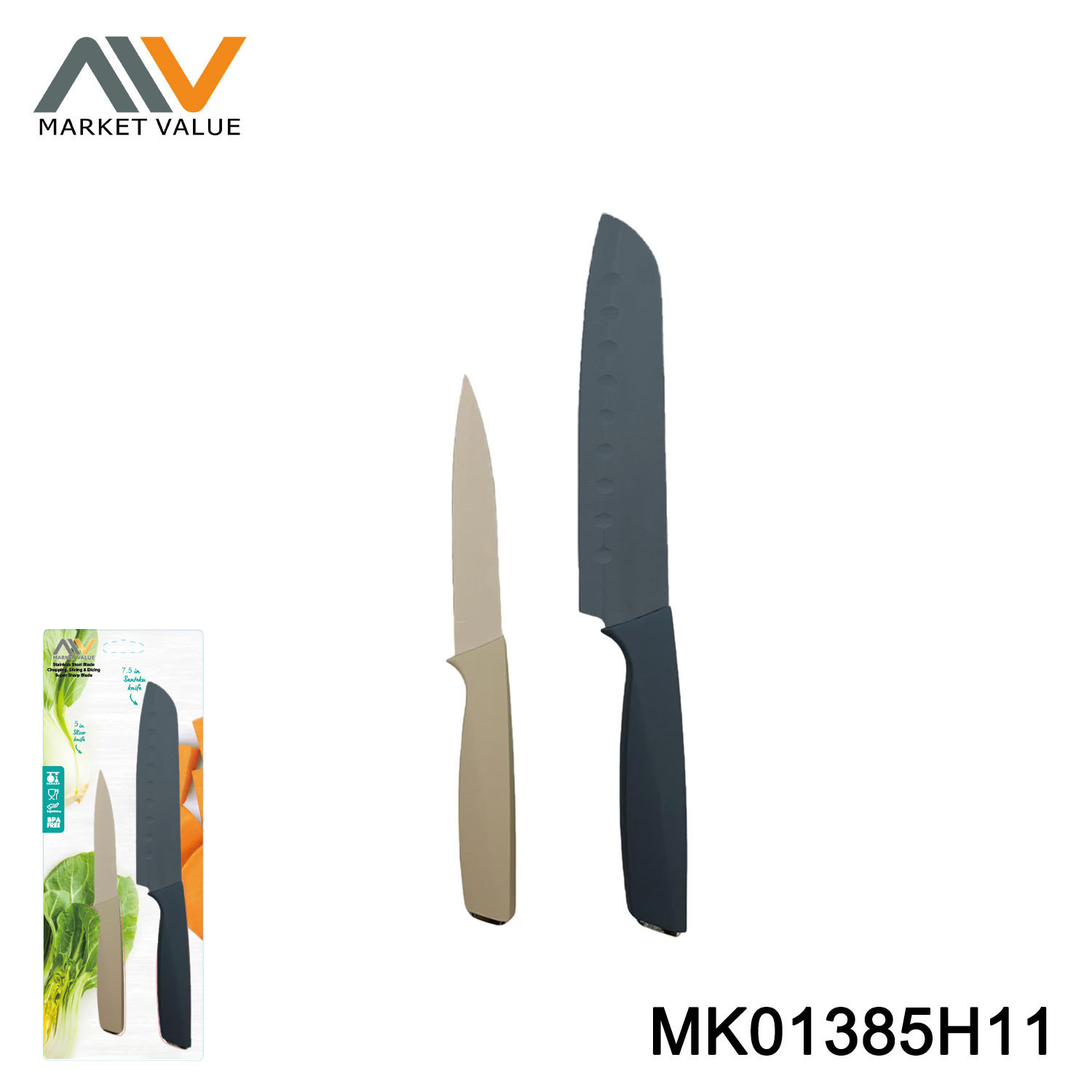 2PK SS Knife set Nonstick DB