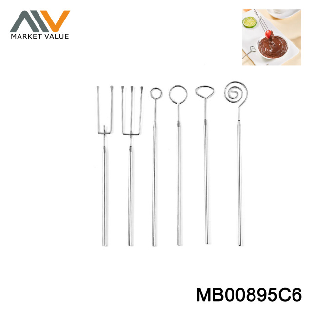 6Pcs SS fondue set TC #304SS