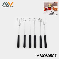 6Pcs SS Fondue set  With PP Handle  BC