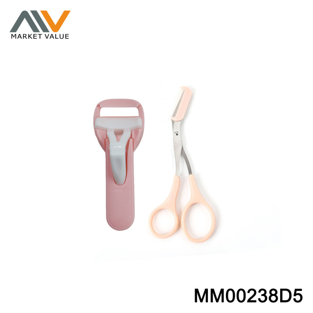 2 Pcs Beauty Eyelash & Eyebrow Scissors