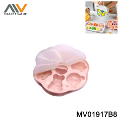 Silicone ice cube tray with lid,wheel card