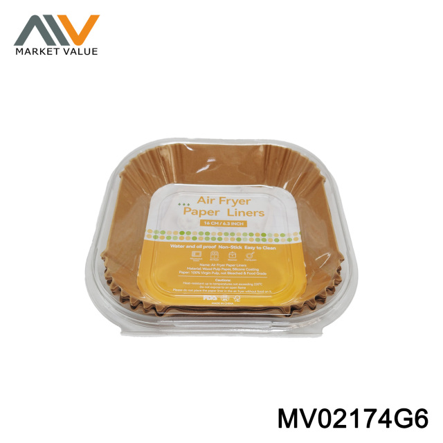 50PK 16CM Double-Sided 36G Air Fry Liners, PVC Box