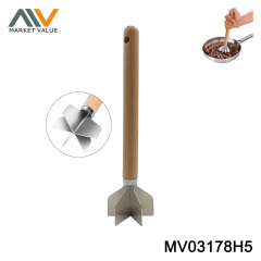 SS MEAT Chopper Tool WITH PEECH WOODEN