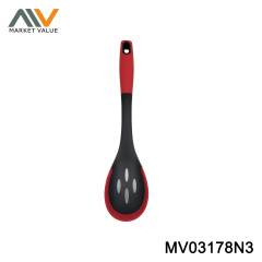 Silicone Edged Nylon Slotted Spoon With TPR Handle,TC