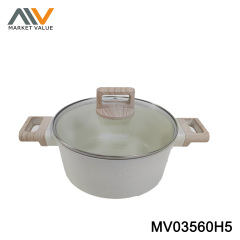 24CM Stock Pot With Glass Lid + Handle