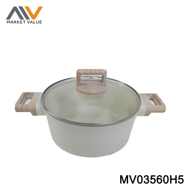 24CM Stock Pot With Glass Lid + Handle