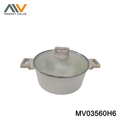 28CM Stock Pot With Glass Lid + Handle