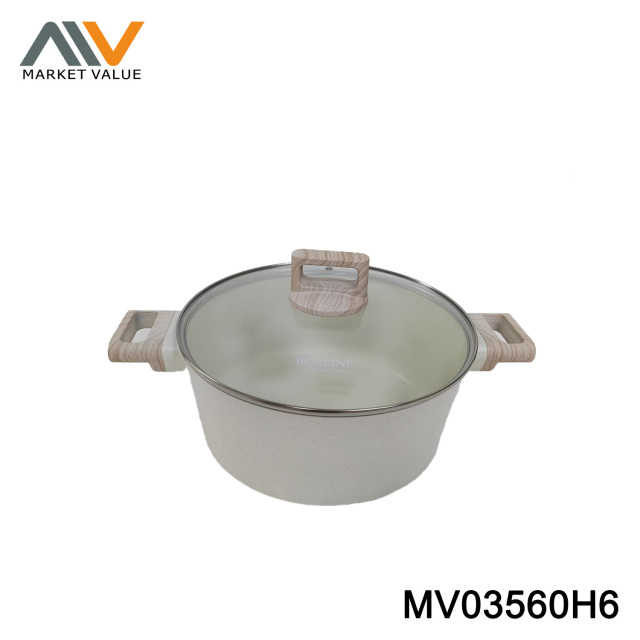 28CM Stock Pot With Glass Lid + Handle