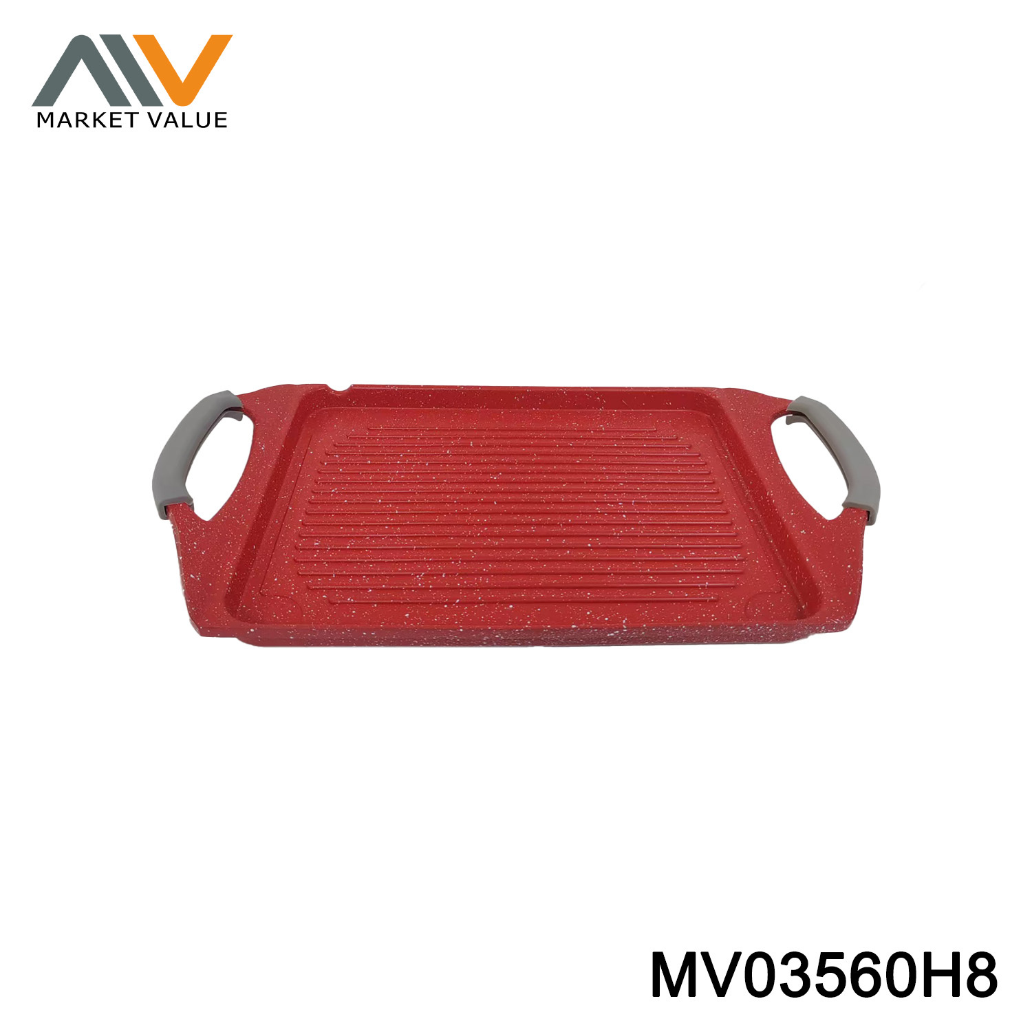 Grill Pan with Silicone Heat-Resistant Handles