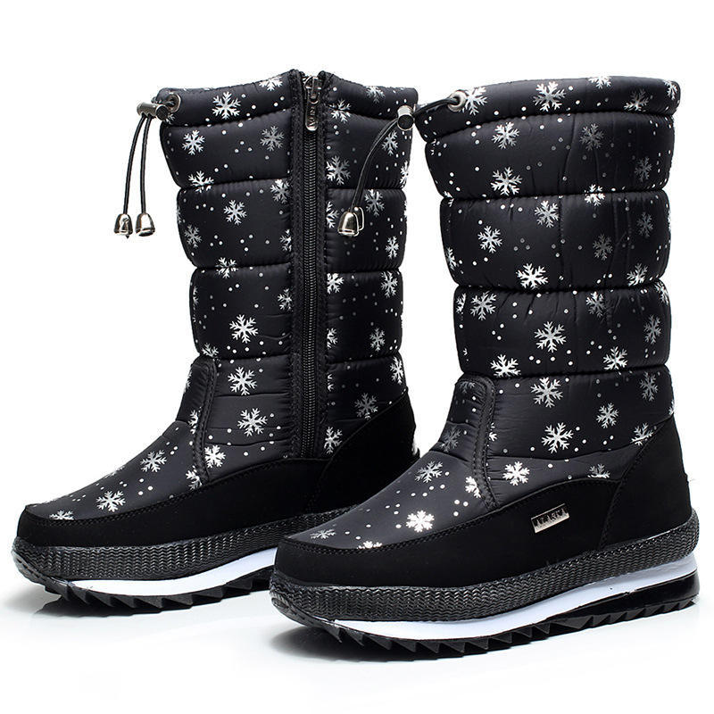 Women snow boots platform winter boots thick plush waterproof non-slip boots fashion women winter shoes warm fur botas mujer
