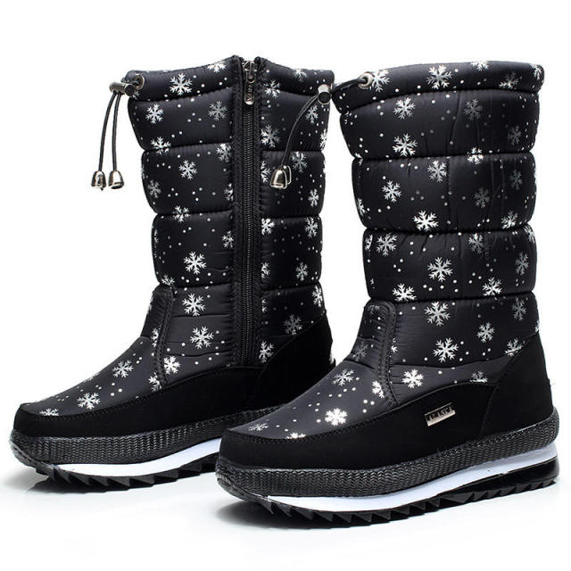 Women snow boots platform winter boots thick plush waterproof non-slip boots fashion women winter shoes warm fur botas mujer