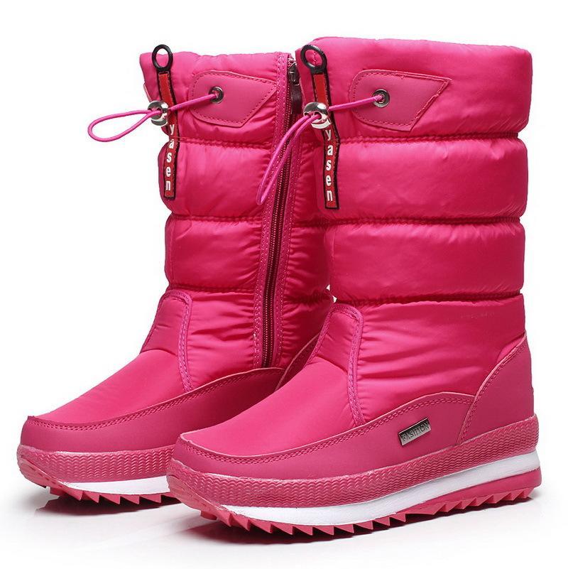 Women snow boots platform winter boots thick plush waterproof non-slip boots fashion women winter shoes warm fur botas mujer