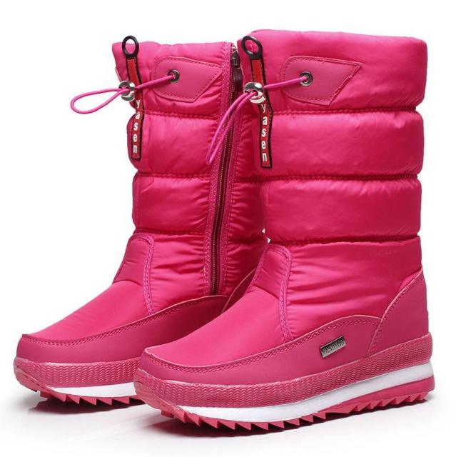 Women snow boots platform winter boots thick plush waterproof non-slip boots fashion women winter shoes warm fur botas mujer