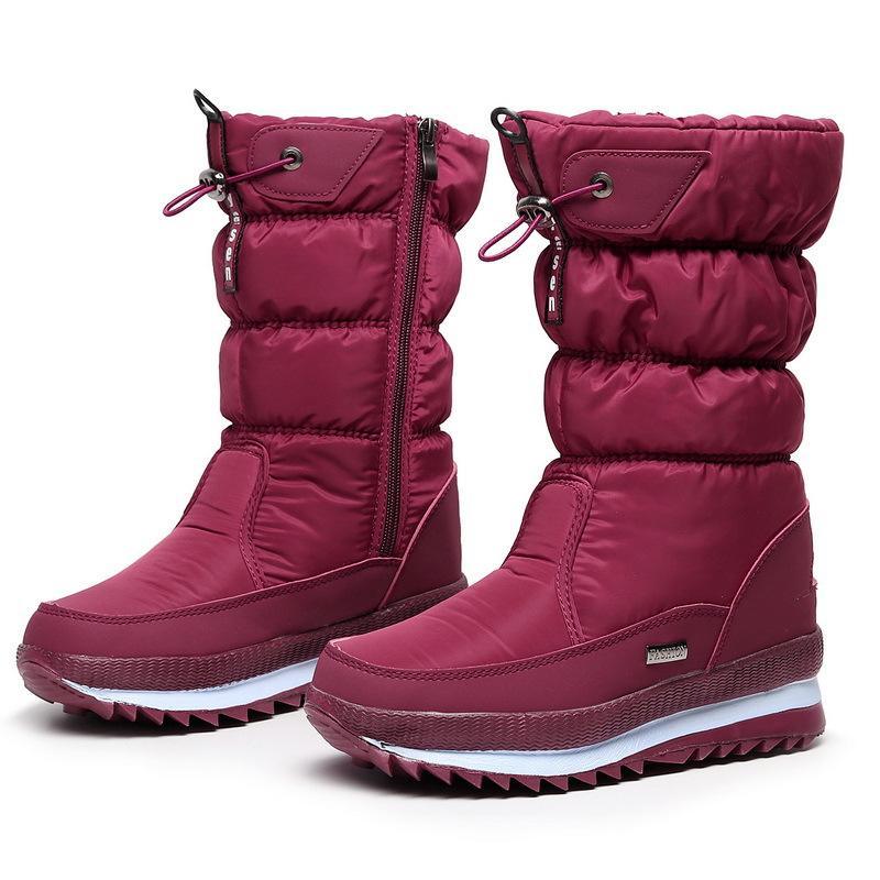 Women snow boots platform winter boots thick plush waterproof non-slip boots fashion women winter shoes warm fur botas mujer