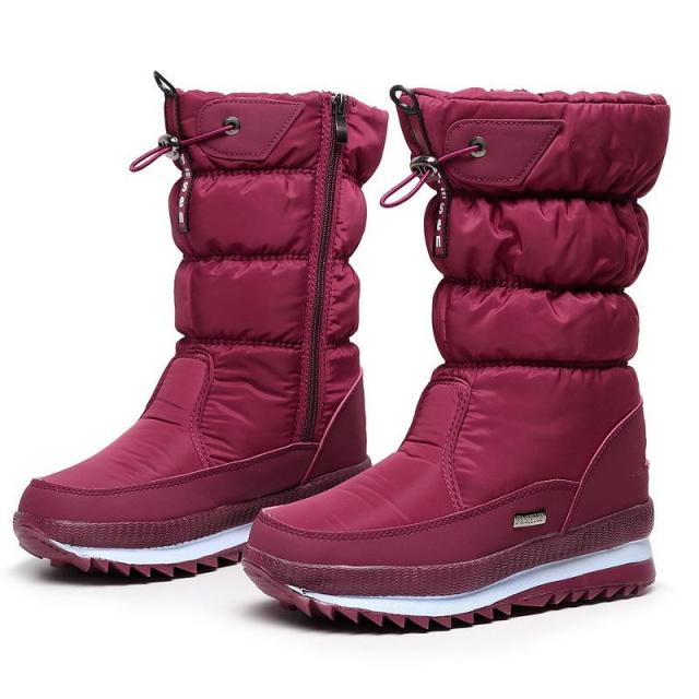 Women snow boots platform winter boots thick plush waterproof non-slip boots fashion women winter shoes warm fur botas mujer