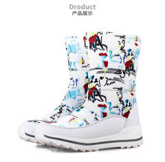 New Snow Waterproof Boots Women Thicken short Plush Warm Winter Shoes Woman Comfortable Ankle Boots