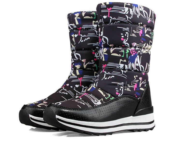 New Snow Waterproof Boots Women Thicken short Plush Warm Winter Shoes Woman Comfortable Ankle Boots