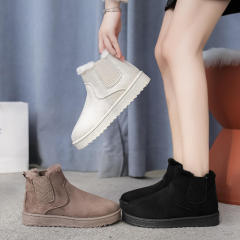 Manufacture autumn winter sexy brown wedge platform snow shoes women's lady boots for women