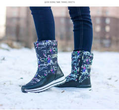 New Snow Waterproof Boots Women Thicken short Plush Warm Winter Shoes Woman Comfortable Ankle Boots