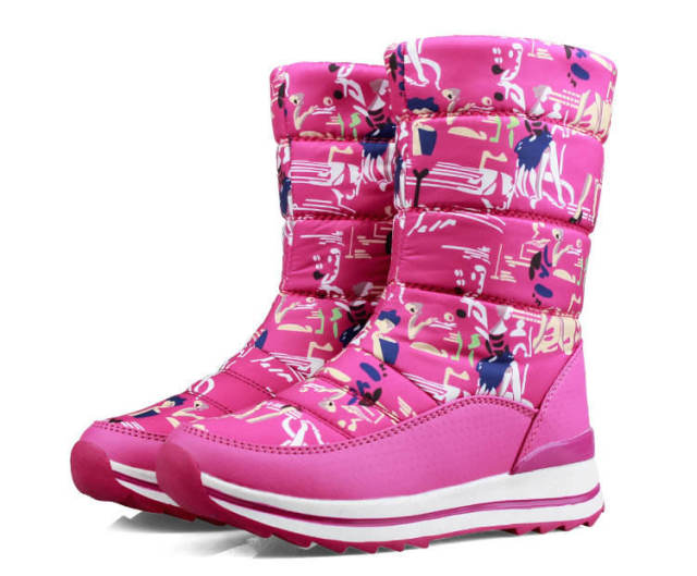 New Snow Waterproof Boots Women Thicken short Plush Warm Winter Shoes Woman Comfortable Ankle Boots