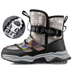 Winter children snow boots children's cotton shoes boys girls with velvet thickening student waterproof non-slip short boot