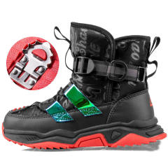 Winter children snow boots children's cotton shoes boys girls with velvet thickening student waterproof non-slip short boot