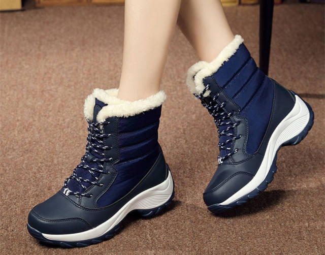 Snow boots Winter brand warm non-slip waterproof women boots mother shoes casual cotton winter autumn boots female