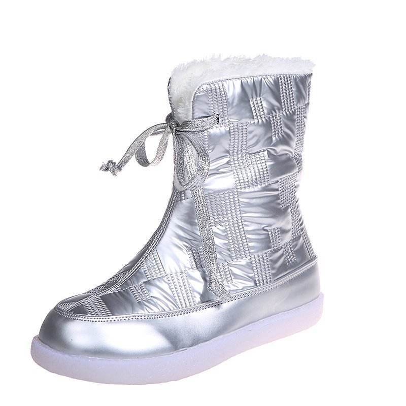 Hot Sale China Vogue Elegant Ladies Thermal Plush Water Proof Winter Warmth Shoes Women Causal Snow Boots