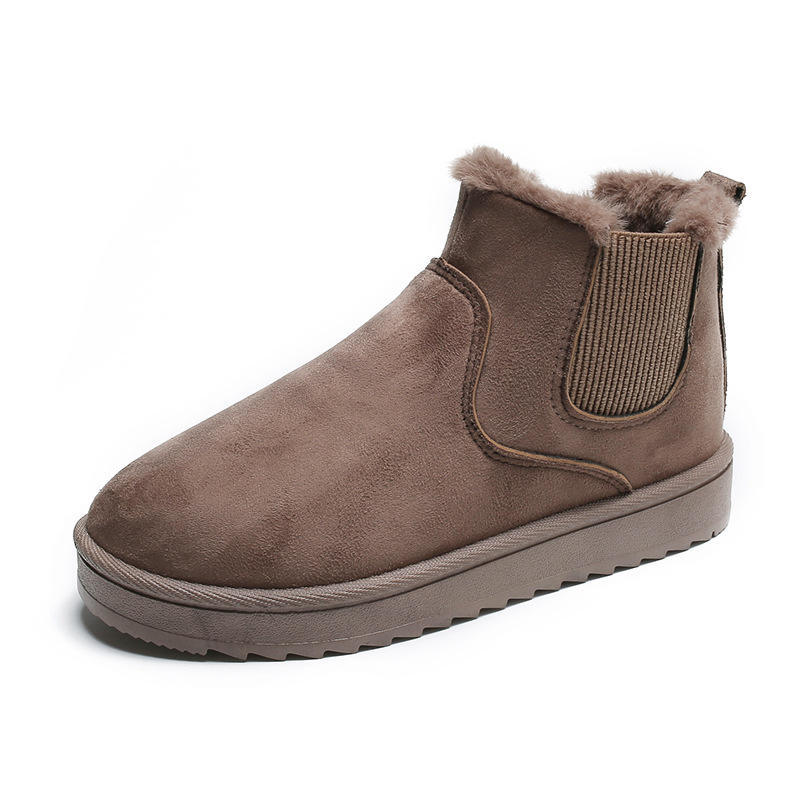 Manufacture autumn winter sexy brown wedge platform snow shoes women's lady boots for women