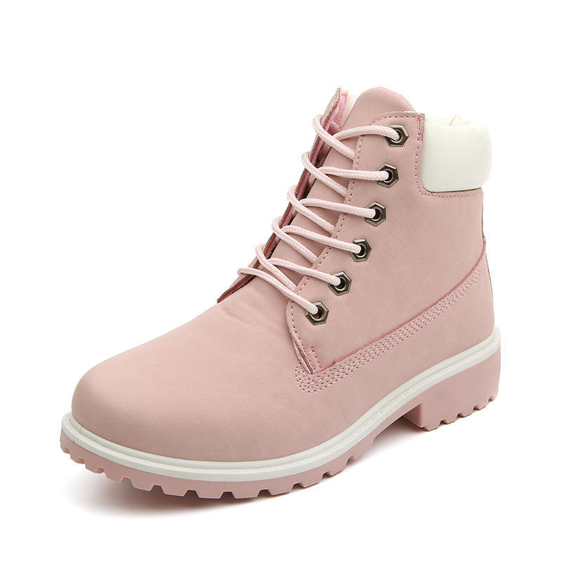 New Autumn Early Winter Shoes Women Flat Heel Boots Fashion Keep warm Brand Woman Ankle boots