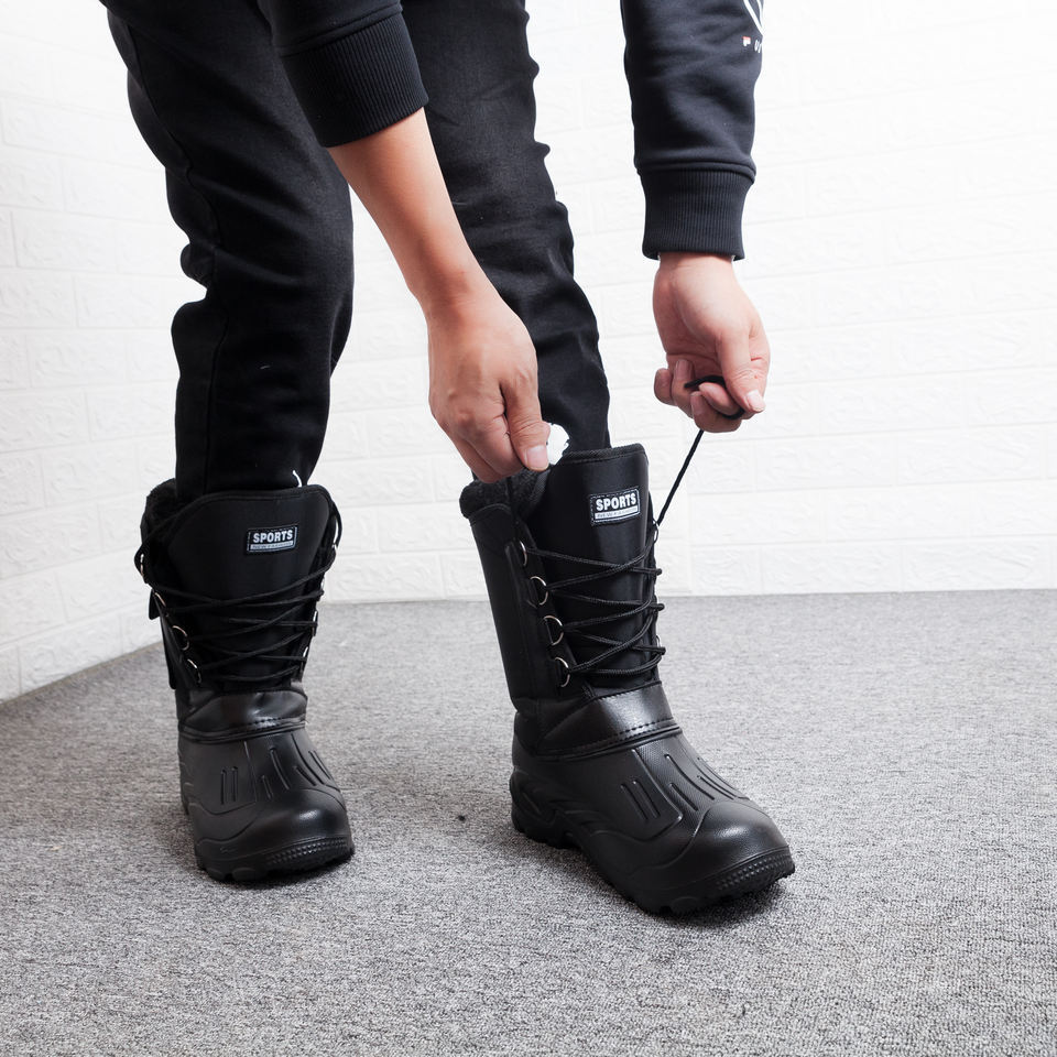 Cold-proof Waterproof Non-slip Warm High-tube Winter Outdoor Fishing Riding Boots Men's Snow Boots