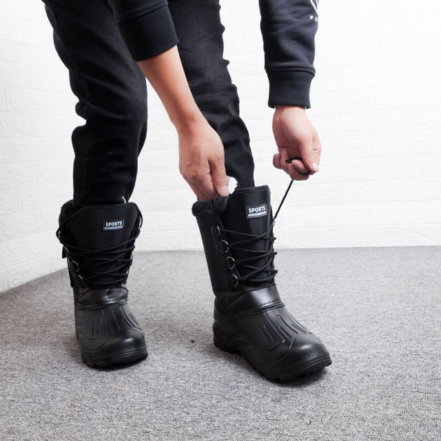 Cold-proof Waterproof Non-slip Warm High-tube Winter Outdoor Fishing Riding Boots Men's Snow Boots