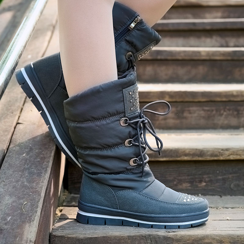 New Outdoor Men Boots Winter Snow Boots For Men Shoes Thick Plush Waterproof Slip-Resistant Keep Warm Winter Shoes