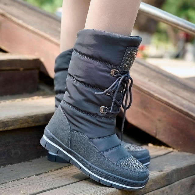 New Outdoor Men Boots Winter Snow Boots For Men Shoes Thick Plush Waterproof Slip-Resistant Keep Warm Winter Shoes