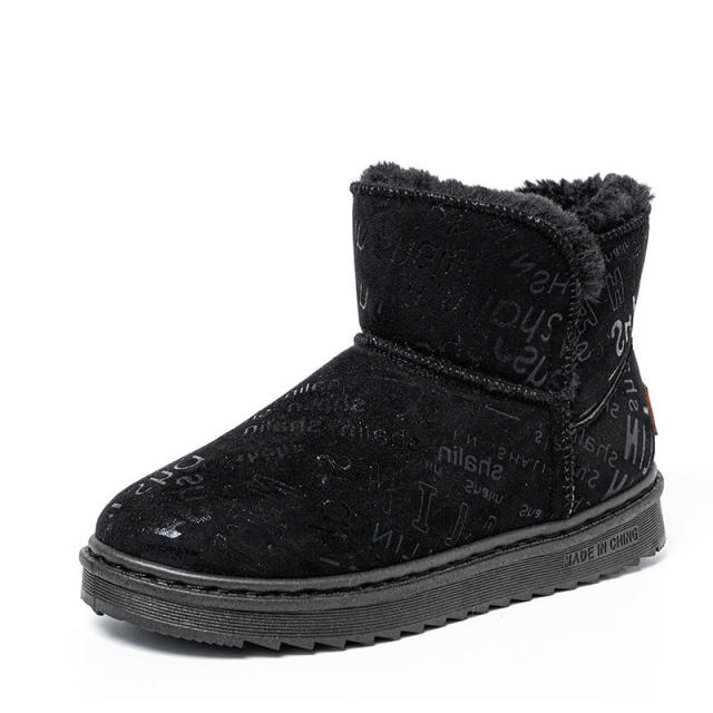 Bairuilun New Letter Keep Warm Women Snow Boots Plush Insole Ankle & Bootie Winter Women'S Shoe