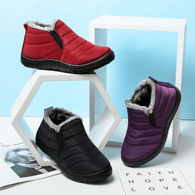 BAIRUILUN Women Snow Shoes Waterproof Keep Warm Comfy Ankle Boots
