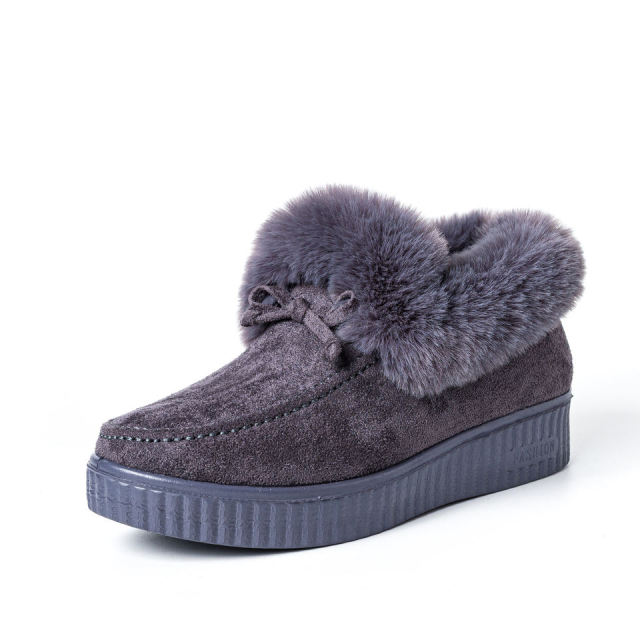 Winter Women Fashion Snow Boots Casual Ankle Boot Warm Platform Cotton Shoes Slip on Ladies Flat Short Boots