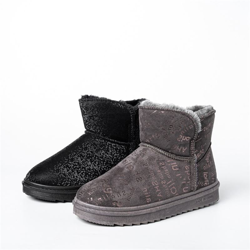 New Style Reflective Mid-Tube Warm Cotton Shoes PU Sole Snow Boots
