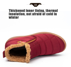 Winter plush keep warm shoes PU good quality upper shoes anti-slip cotton snow boots unisex shoes